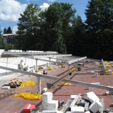 montáž ocelové konstrukce střechy